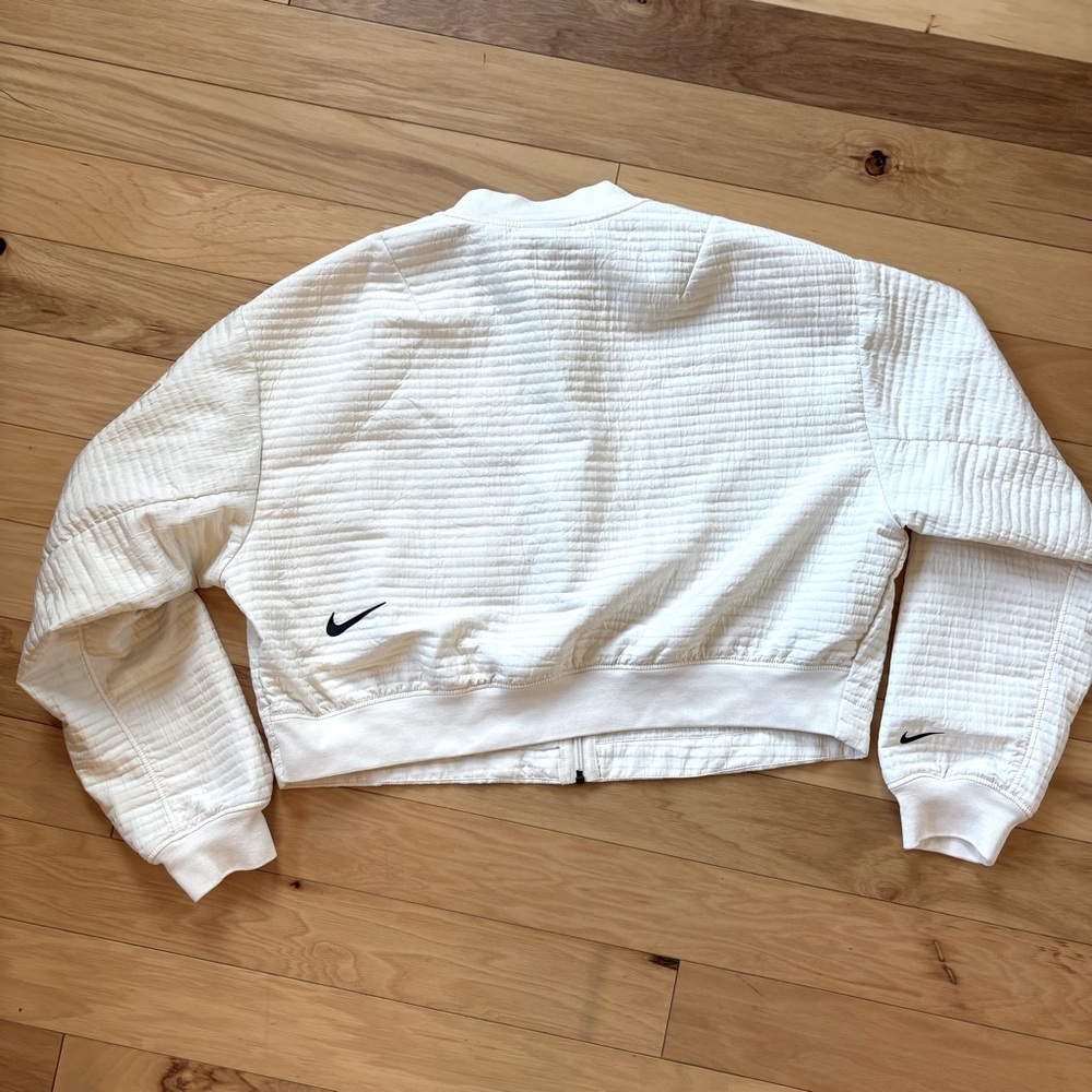 Nike Sportswear Tech Pack Bomber Jacket Women Sz L White City Ready BV4741-110 - Picture 11 of 11